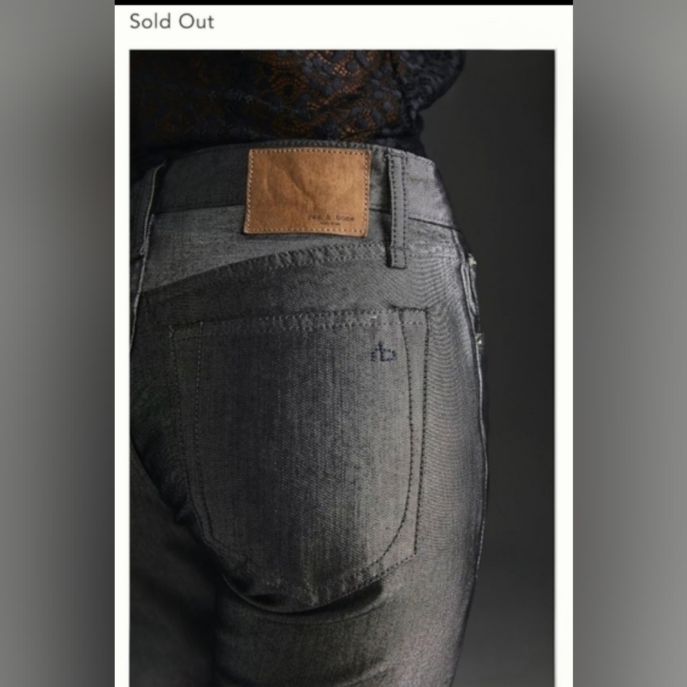 Rag & Bone Piper Low Rise Straight Shine Pants